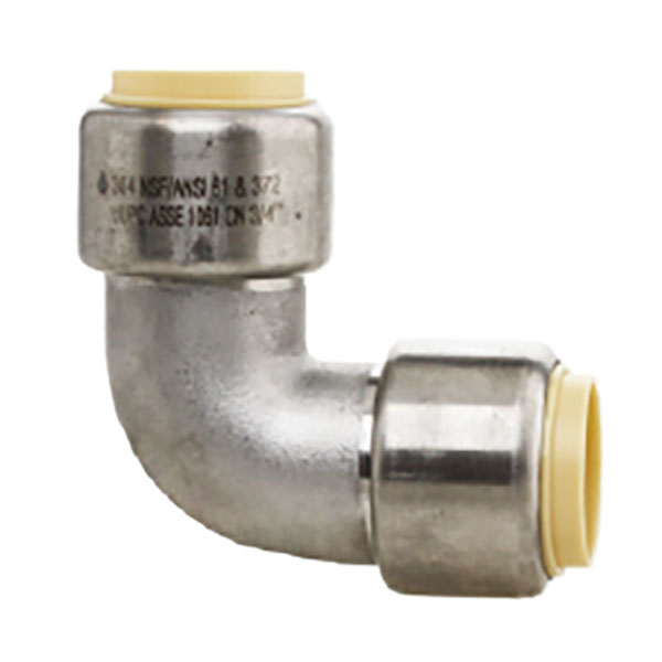 Boshart SSPF-E10 1 304SS PushFit Elbow