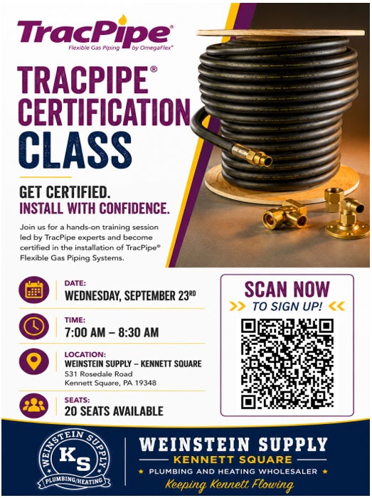 Tracpipe Certification Class event flyer