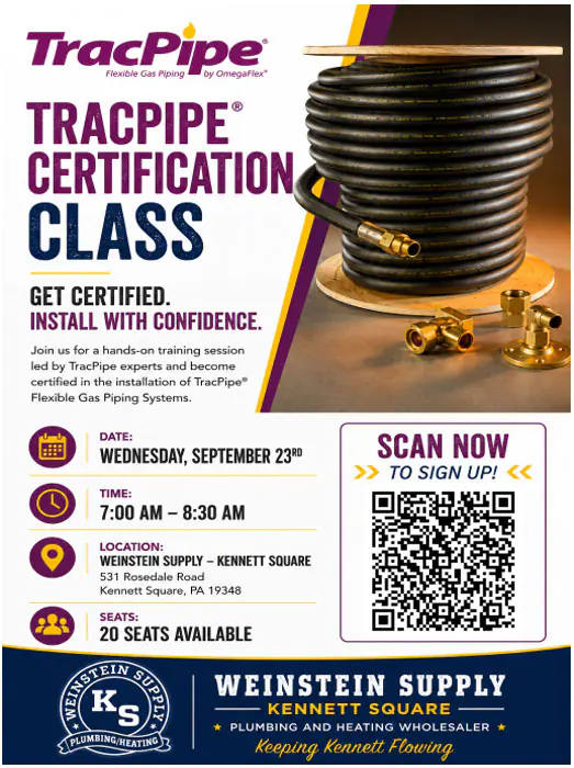Tracpipe Certification Class event flyer