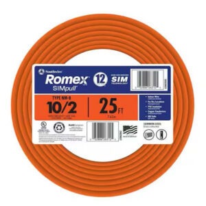 CITY ELECTRIC 10/2 25FT WIRE ROMEX NM-B-10/2-CU-1000 CITY ELECTRIC 10/2 25FT WIRE ROMEX NM-B-10/2-CU-1000
